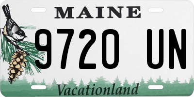 ME license plate 9720UN