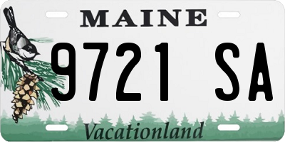 ME license plate 9721SA