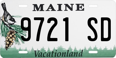 ME license plate 9721SD