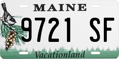 ME license plate 9721SF