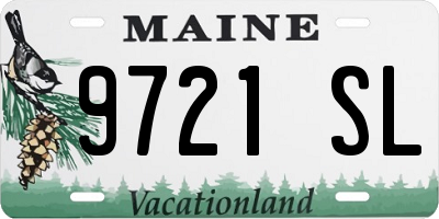 ME license plate 9721SL
