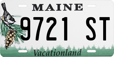 ME license plate 9721ST