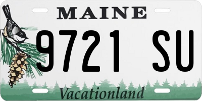 ME license plate 9721SU