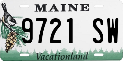 ME license plate 9721SW