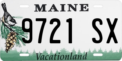 ME license plate 9721SX