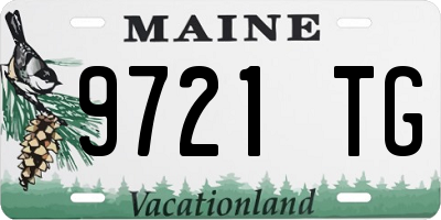 ME license plate 9721TG