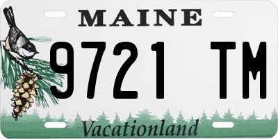 ME license plate 9721TM