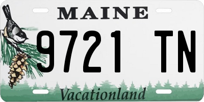 ME license plate 9721TN