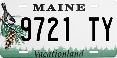 ME license plate 9721TY