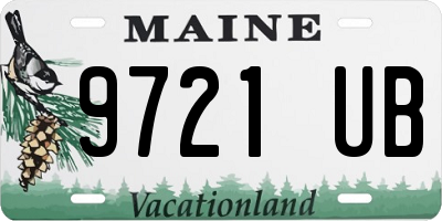 ME license plate 9721UB