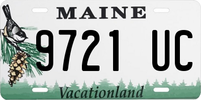 ME license plate 9721UC