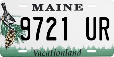ME license plate 9721UR