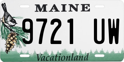 ME license plate 9721UW