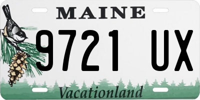 ME license plate 9721UX