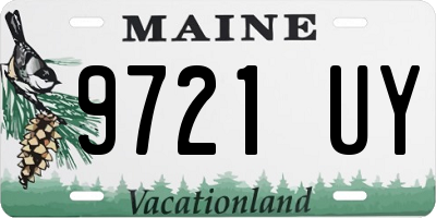 ME license plate 9721UY