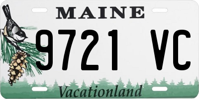 ME license plate 9721VC