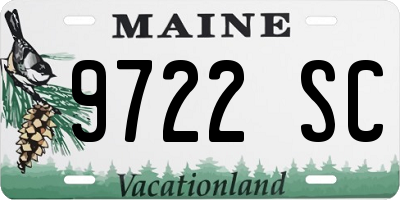 ME license plate 9722SC