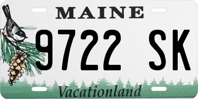 ME license plate 9722SK