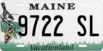 ME license plate 9722SL
