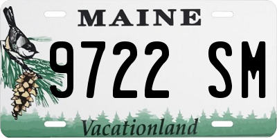 ME license plate 9722SM