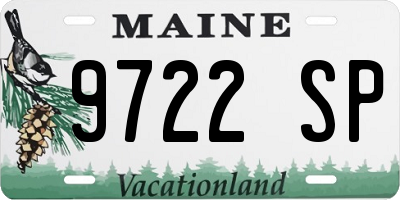 ME license plate 9722SP