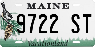 ME license plate 9722ST