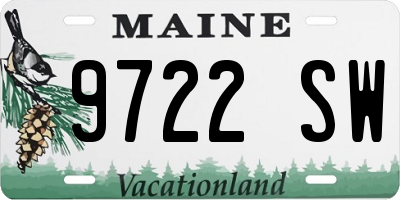 ME license plate 9722SW