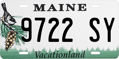 ME license plate 9722SY