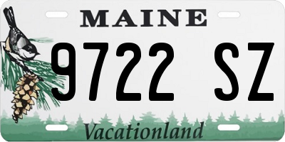 ME license plate 9722SZ
