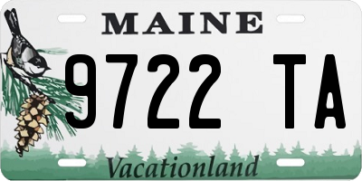 ME license plate 9722TA