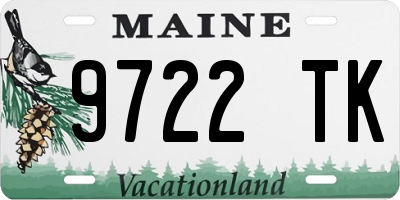 ME license plate 9722TK