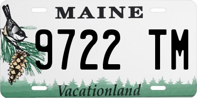 ME license plate 9722TM
