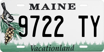 ME license plate 9722TY