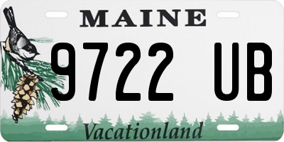 ME license plate 9722UB