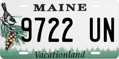 ME license plate 9722UN
