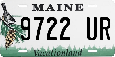 ME license plate 9722UR