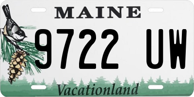 ME license plate 9722UW