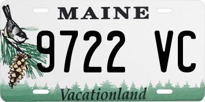 ME license plate 9722VC