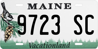 ME license plate 9723SC