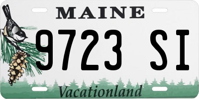 ME license plate 9723SI