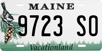 ME license plate 9723SO