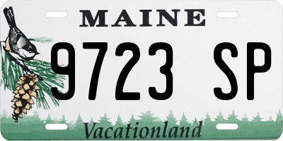 ME license plate 9723SP