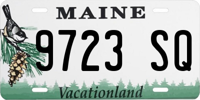 ME license plate 9723SQ