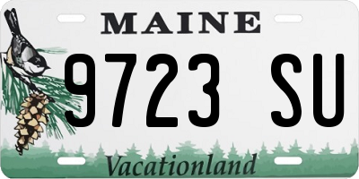 ME license plate 9723SU