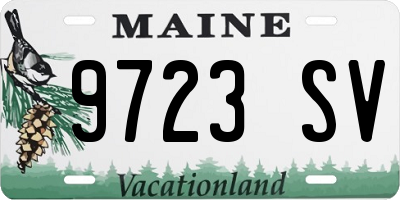 ME license plate 9723SV
