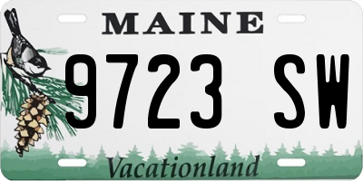ME license plate 9723SW