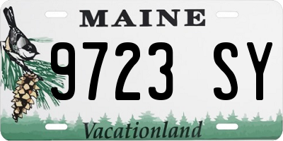 ME license plate 9723SY