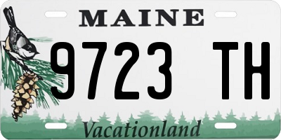 ME license plate 9723TH