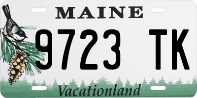ME license plate 9723TK