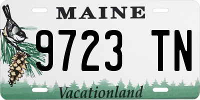 ME license plate 9723TN